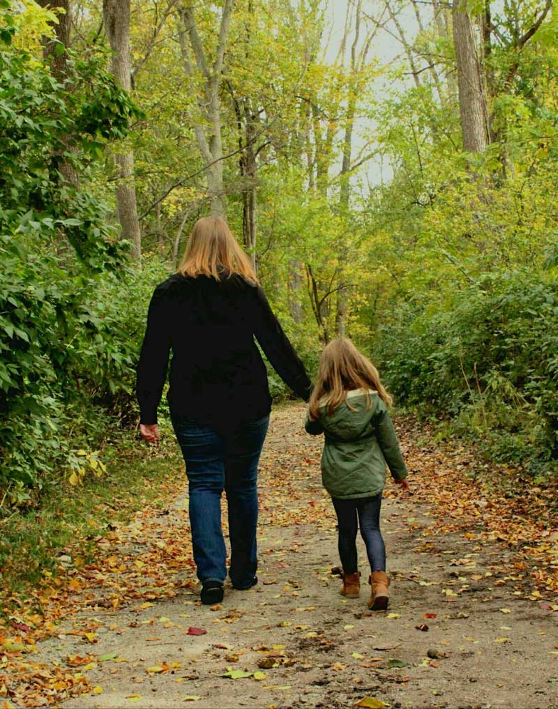 Mom and Daughter on Trail